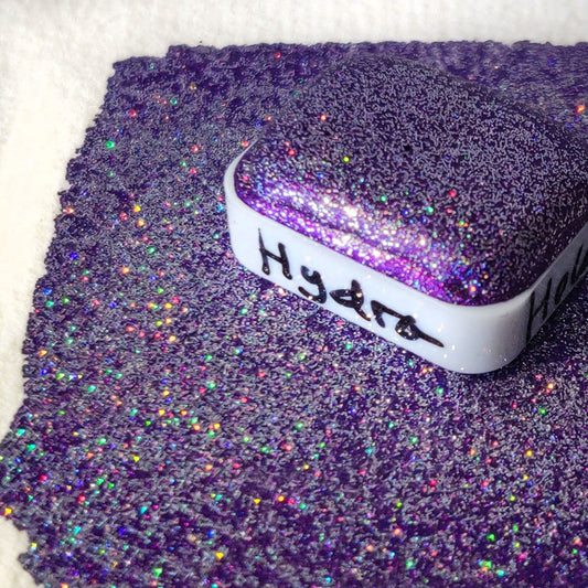 Holographic craft watercolor 1/4 godet holo purple chrome base paint calligraphy handmade HOLO HYDRA