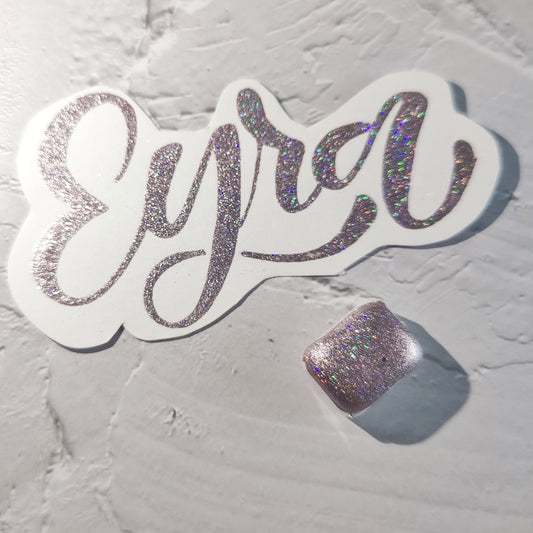 Holographic craft watercolor 1/4 godet holo light pink chrome base paint calligraphy handmade HOLO EYRA